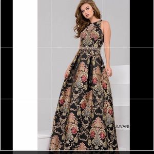 A beautiful evening gown multi color